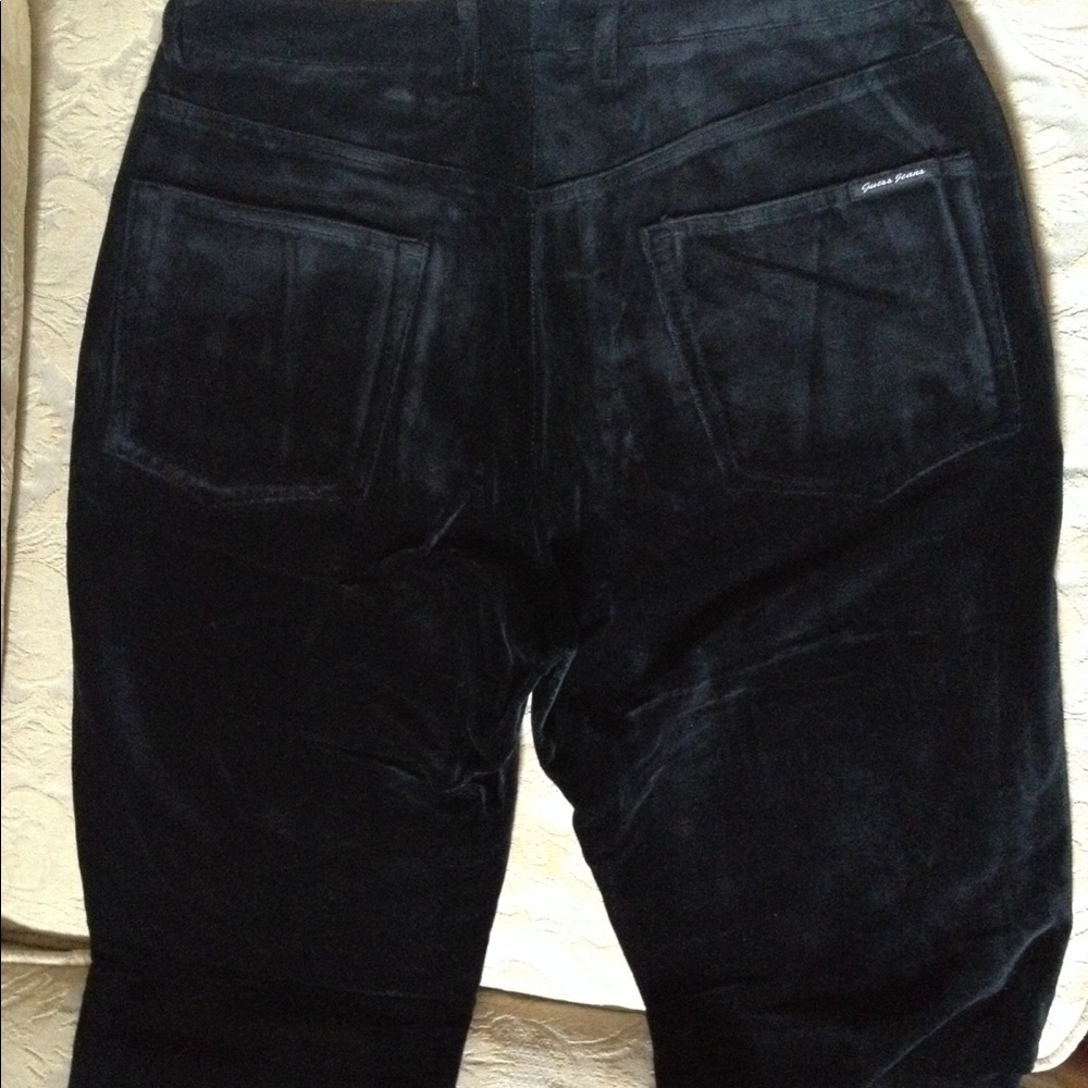 Guess Black velvet jeans. - Picture 2 of 3